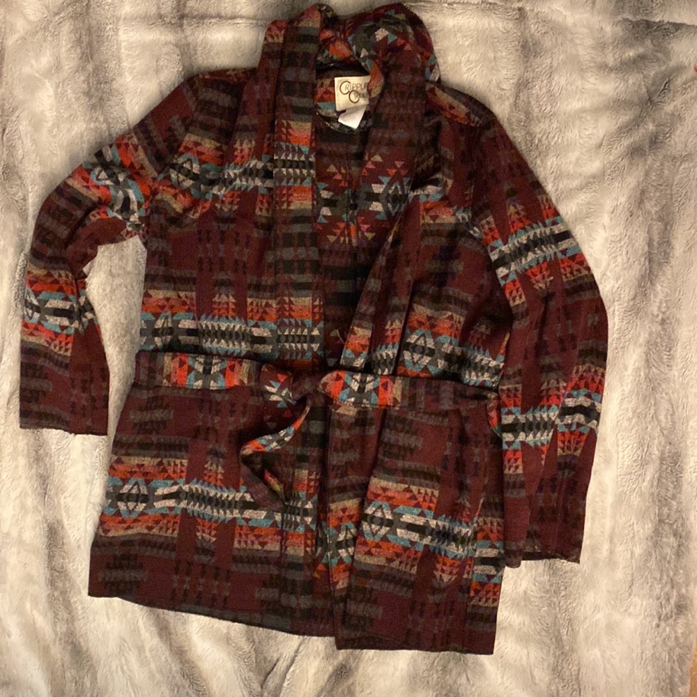 Cripple Creek Women's Tie Front Hooded Wrap Jacket - XXL CR 15649 - Picture 2 of 4